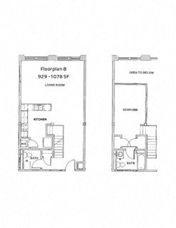 floor plans of the second and third floors of a building